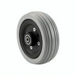 Wheelchair Caster Assembly, Flat Free, Grey Ribbed Tire, 6" x 2", TAGC1762